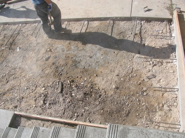 Old driveway removed
